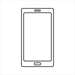 Canvas Print - Mobile phone icon in line style