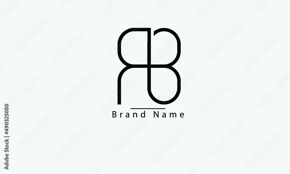 RB BR R B abstract vector logo monogram template Stock Vector | Adobe Stock