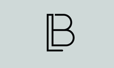 Wall Mural - LB BL L B vector letter template