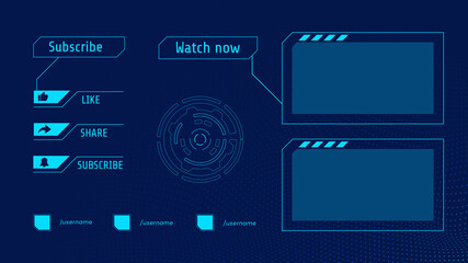 Youtube End Screen Template. Youtube Video Template, background, Outro Card, 
endscreen, banner, channel. Social media design.