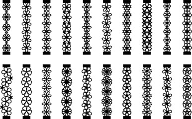 Patterned Flower Bracelet Template for Cutting Machine and Jewelry Making