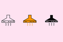 Extractor Hood Icons Symbol Vector Elements For Infographic Web