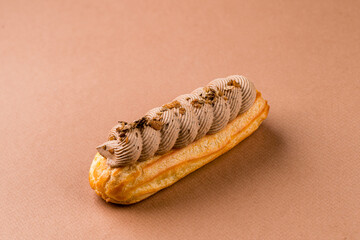 Poster - French dessert eclair with chocolate