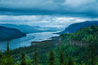 © SuperStock - High angle wide vista of the Columbia River Gorge