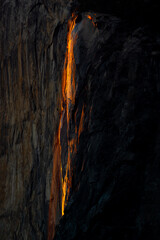 Wall Mural - Fire Falls at Yosemite.