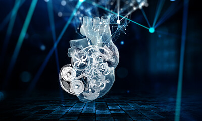 Wall Mural - moderm medicine. cardiology . mixed media
