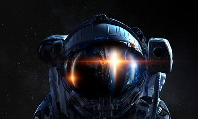 Wall Mural - astronaut and space exploration theme.