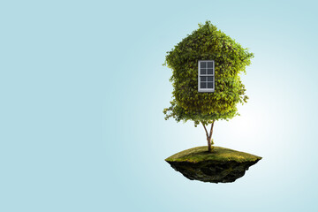 Poster - Little Eco House on the green grass