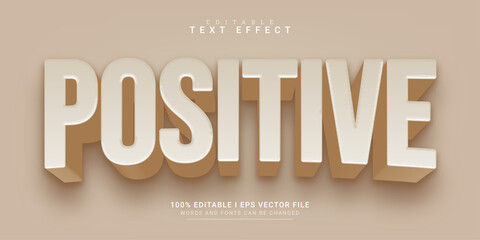 positive 3d style text effect
