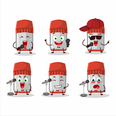 Sticker - A Cute Cartoon design concept of red whiteboard marker singing a famous song