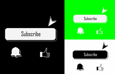 Vector Illustration of Doodle Art Graphics Button Subscribe, Like and Notification Bell Icons with details. Suitable for youtuber assets.