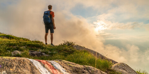 Canvas Print - Wandern in den Alpen