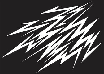Wall Mural - abstract background with various sharp, zigzag and lightning pattern