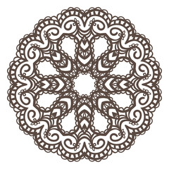 Wall Mural - Round pattern, Circular ornament design element, Vector