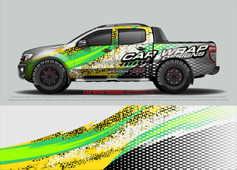 Racing Car Decal Graphic Vector, wrap vinyl sticker. Graphic abstract stripe designs for Racing vehicles.