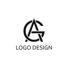 Wall Mural - modern letter ag logo design template