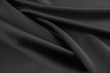 Sticker - Texture black satin, silk background