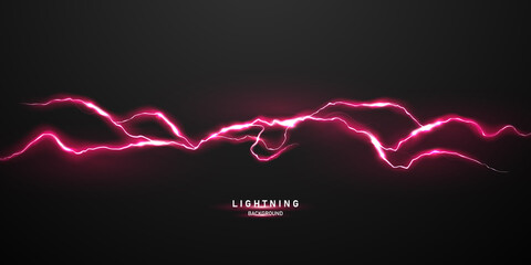 lightning light effect background realistic flash with lightning electric explosion vector illustration