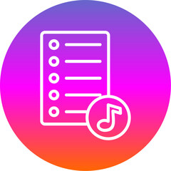 Canvas Print - play list icon