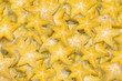 Background Of Are Flat Of Cut Star Fruit Raw Texture	