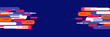 © Salman - Flat stick abstract blue colorful memphis wide banner design background