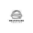 © darul - burger cartoon logo icon design template black isolated vector