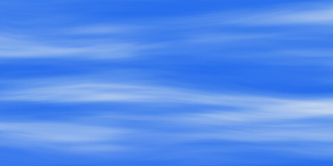 Wall Mural - Layered clouds in the blue sky, vector background