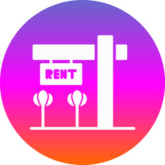 Wall Mural - Rent Sign Icon