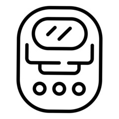 Wall Mural - Small bread machine icon outline vector. Cooking control. Food maker