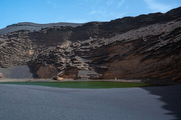 Charco Verde beach in Lanzarote, Canary Islands in Spain