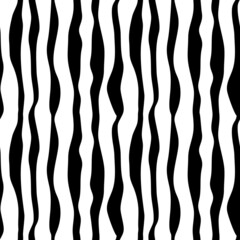 Canvas Print - Abstract Cute Zebra Textile Seamless Pattern Design Background. Illustration