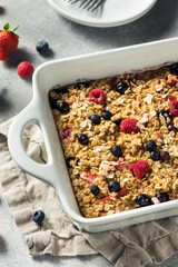 Canvas Print - Homemade Sweet Baked Oatmeal Casserole