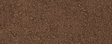 Brown Soil Texture, Top View. Organic Ground Background