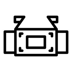 Sticker - Home tv mount icon outline vector. Wall control. House cinema