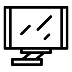 Sticker - Stand tv icon outline vector. Mount bracket. Monitor television