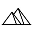 Ancient pyramid icon outline vector. Egypt desert. Sand desert