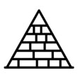 Great pyramid icon outline vector. Ancient egypt. Cairo desert