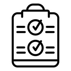 Sticker - Help clipboard icon outline vector. Social review. Online customer
