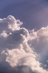 Wall Mural - Overcast clouds. Storm sky, rainy clouds over horizon