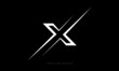 Letter design X speed branding logo symbol