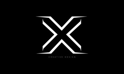 letter design x negative space creative logo design