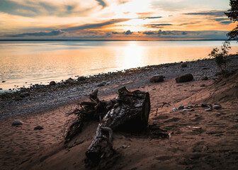 Poster - sunset on the beach