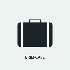 Sticker - Briefcase vector icon illustration sign