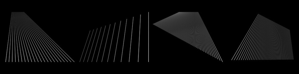 Aufkleber - 3D lines in perspective, Angled, slanting, oblique and diagonal lines, stripes vector design element