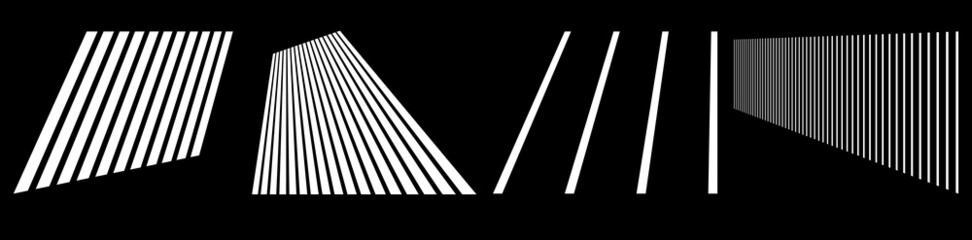 Aufkleber - 3D lines in perspective, Angled, slanting, oblique and diagonal lines, stripes vector design element