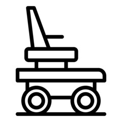 Poster - Electric wheelchair transport icon outline vector. Mobility chair. Power drive
