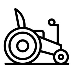 Wall Mural - Electric wheelchair care icon outline vector. Power drive. Motor vehicle
