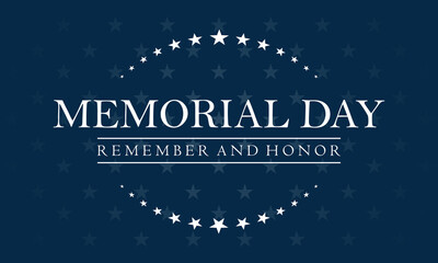 Memorial Day. US federal holiday template for banner, card, poster, background.