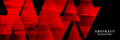 Abstract red and black triangle background