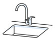 simple illustration of kitchen sink